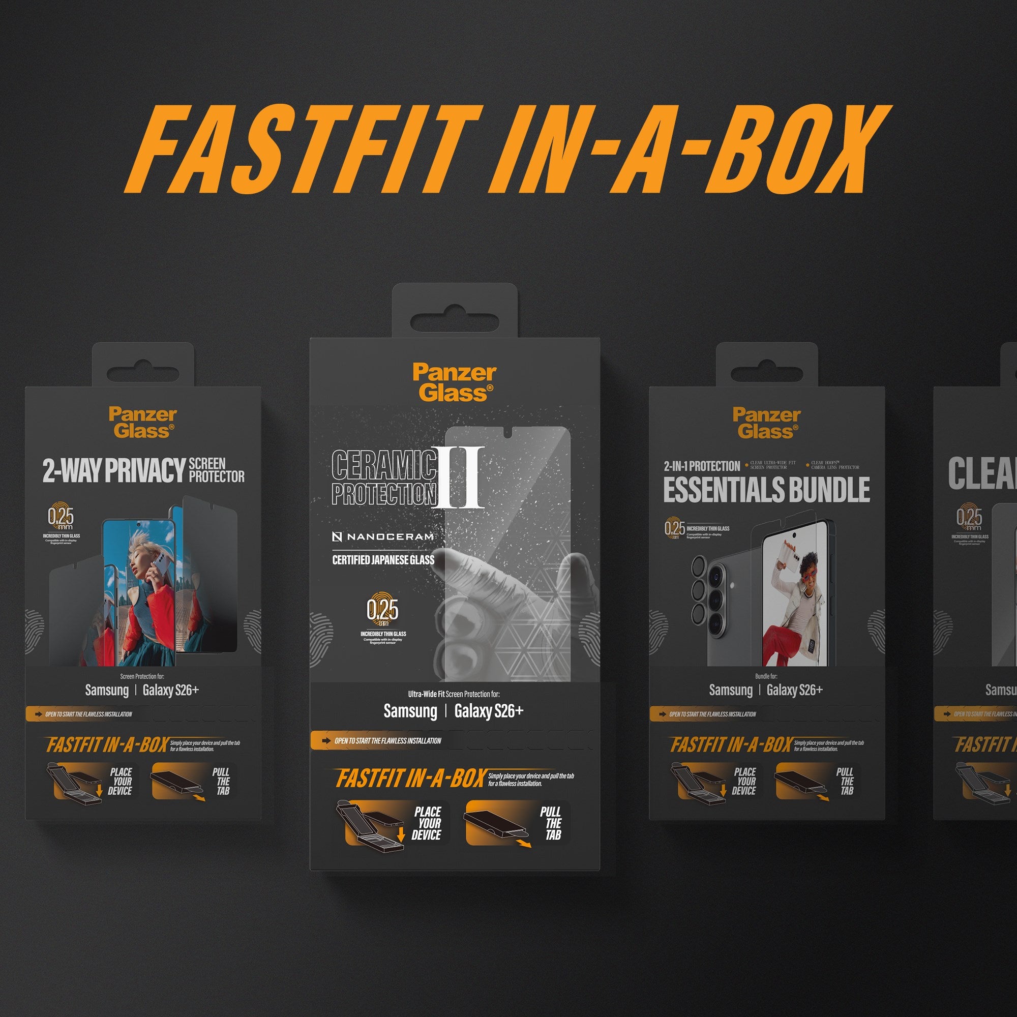 PanzerGlass® Displayschutz Samsung Galaxy S26+ | Ultra-Wide Fit m. FASTFIT IN-A-BOX